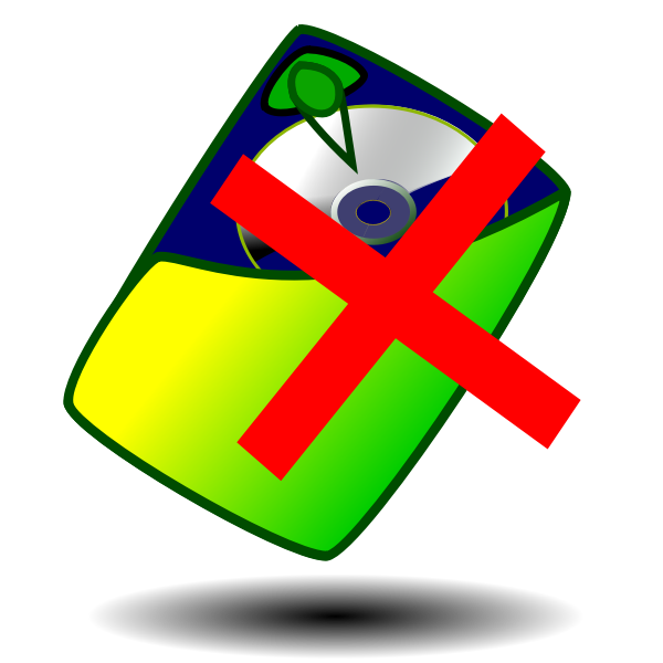 SVG Drawing of green HDD sign