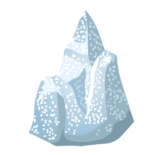 SVG Drawing of ice rock