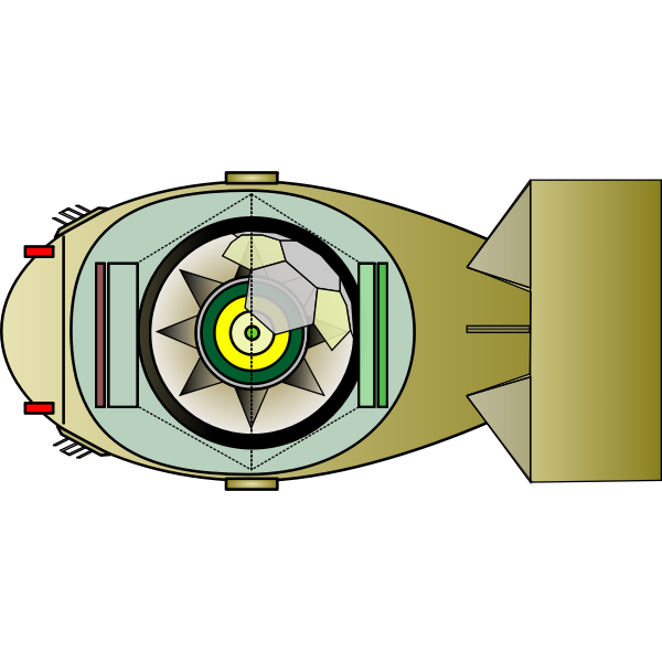 SVG Drawing of interior of an electronic shark