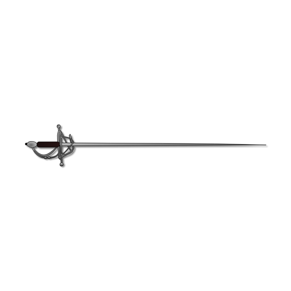 SVG Drawing of long metal sword