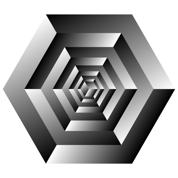 SVG Drawing of rotating cube optical illusion