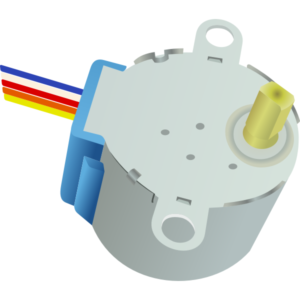 SVG Drawing of stepper motor in color
