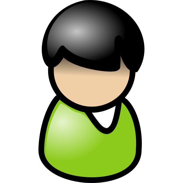 SVG Drawing of trendy young guy avatar