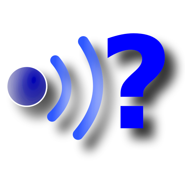 SVG Drawing of wi-fi symbol with a question mark