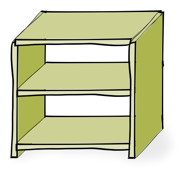 SVG Drawing of wooden shelves