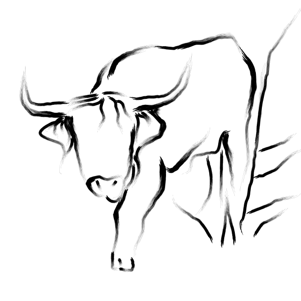 SVG Drawn bull