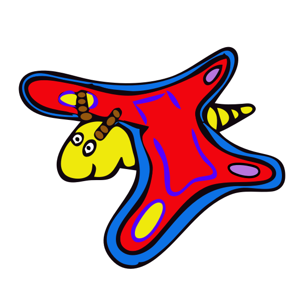 SVG drawn butterfly