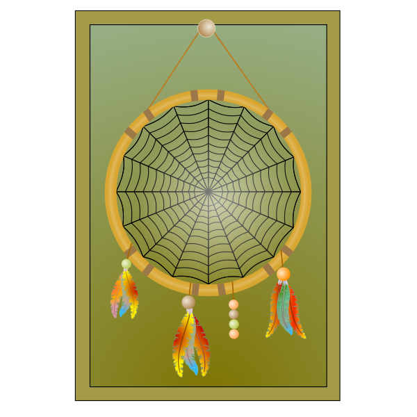 SVG Dream catcher device in color vector illustration