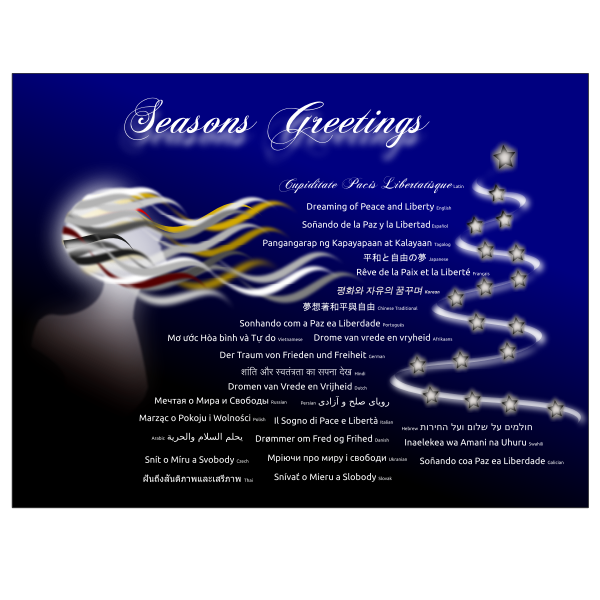 SVG Dreaming of Peace and Liberty Greeting Card