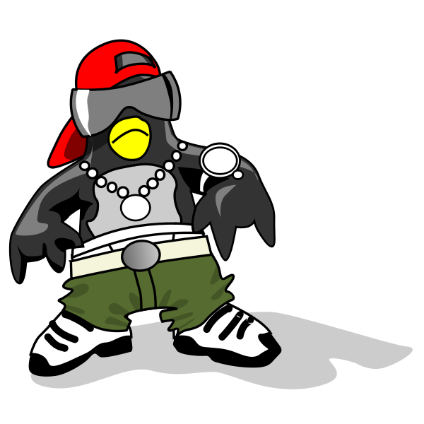 SVG Dressed penguin vector image
