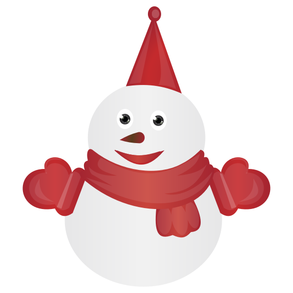 SVG Dressed snowman