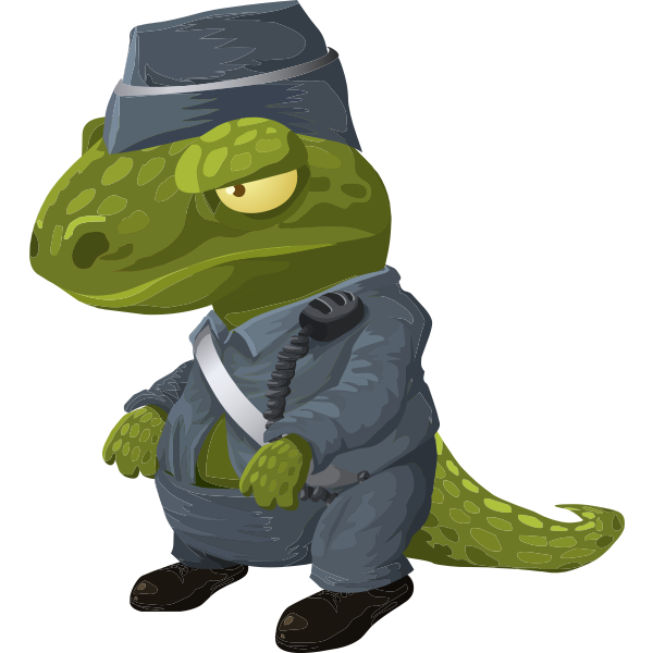 SVG Dressed-up dinosaur