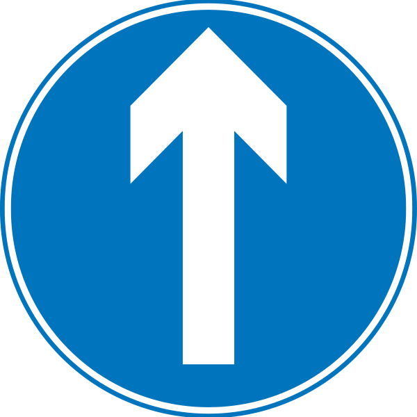 SVG Drive straight on only traffic sign vector image