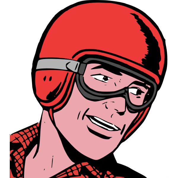SVG Driver in helmet