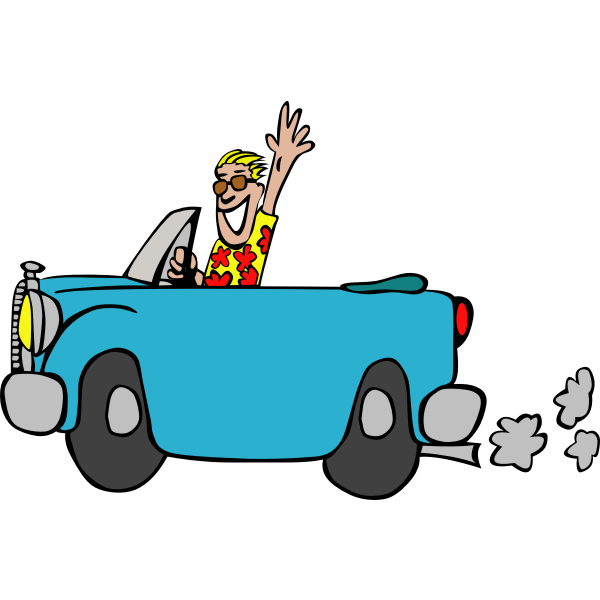 SVG Driving a car illustration