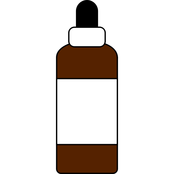 SVG Dropper bottle with label