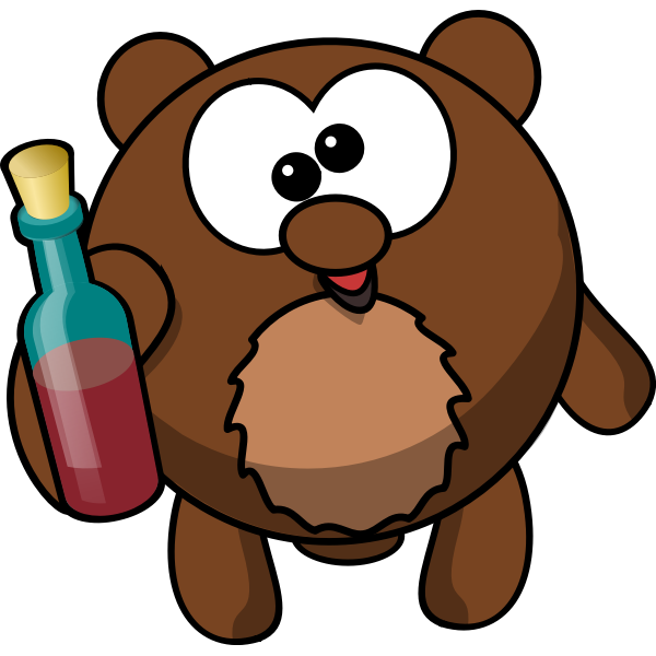 SVG Drunk bear