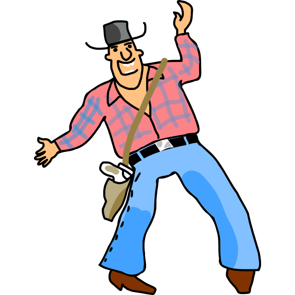 SVG Drunk cowboy vector clip art