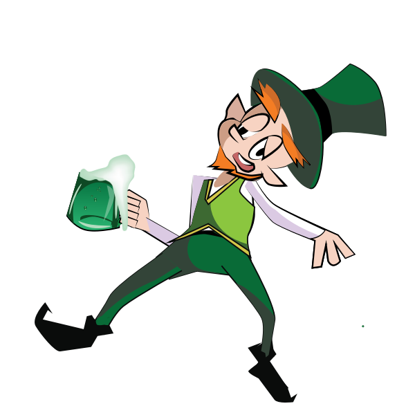 SVG Drunk leprechaun image