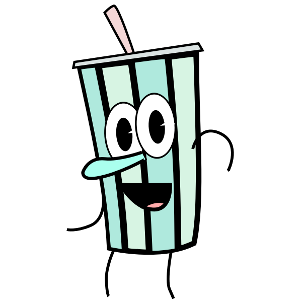 SVG Drunk mascot vector drawing