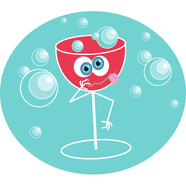 SVG Drunk wine glass