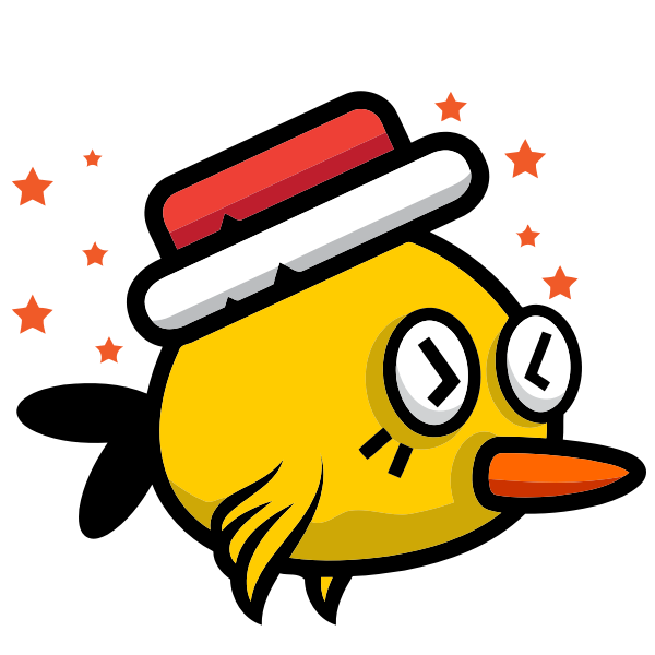 SVG Drunk yellow bird