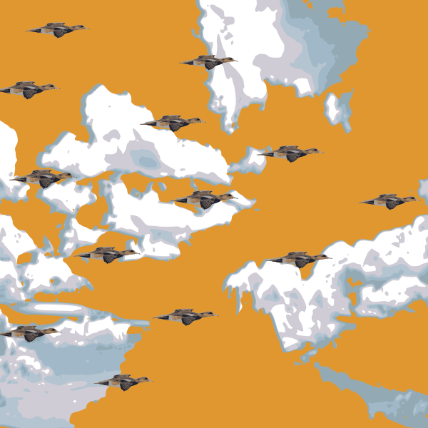 SVG Ducks flying vector graphics