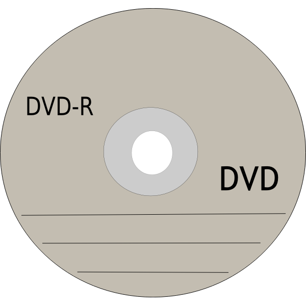 SVG DVD recording disc vector