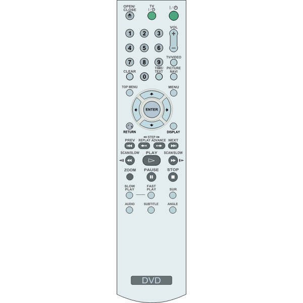 SVG DVD remote control vector image