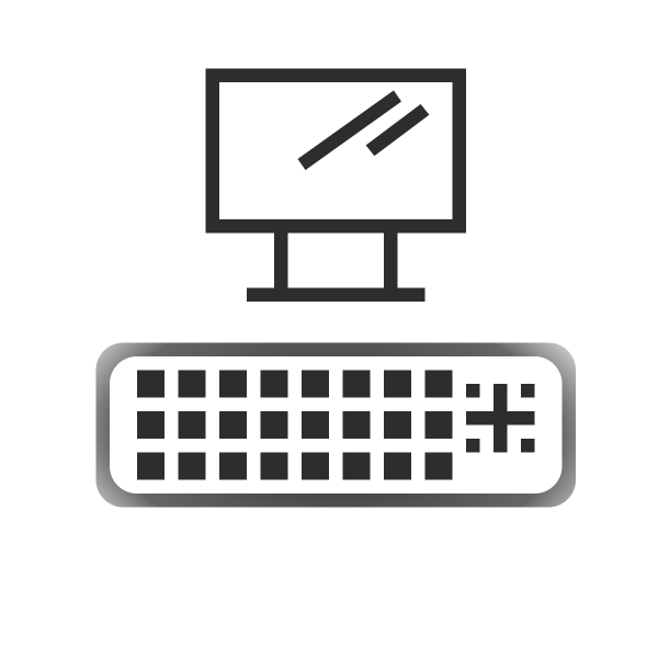 SVG DVI port icon vector image