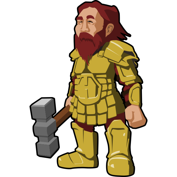 SVG Dwarf warrior