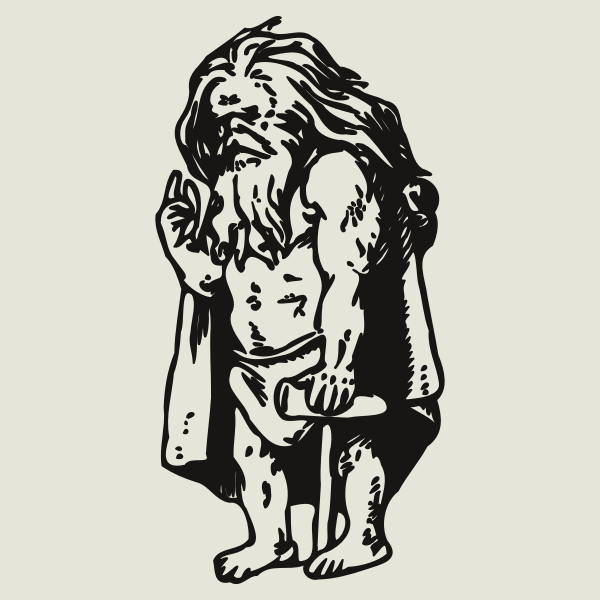 SVG Dwarf with long hair