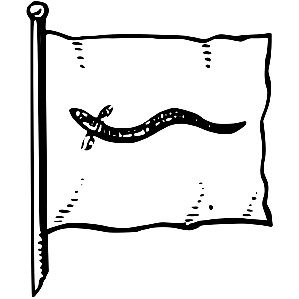 SVG Dyaonhronhko clan totem with eel in black and white vector image