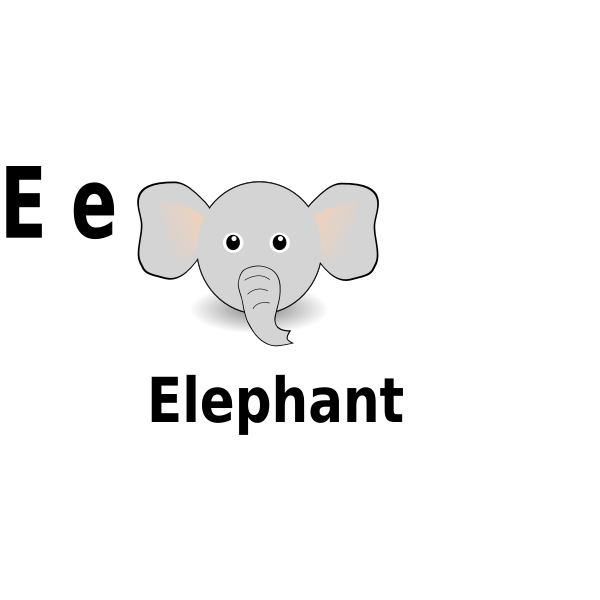 SVG E for Elephant