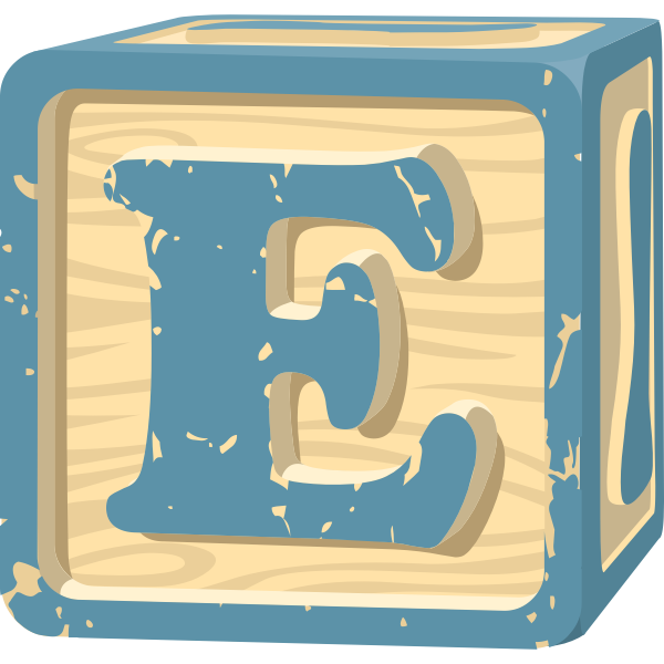 SVG E letter block