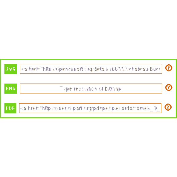 SVG Each clipart has simple share widgets