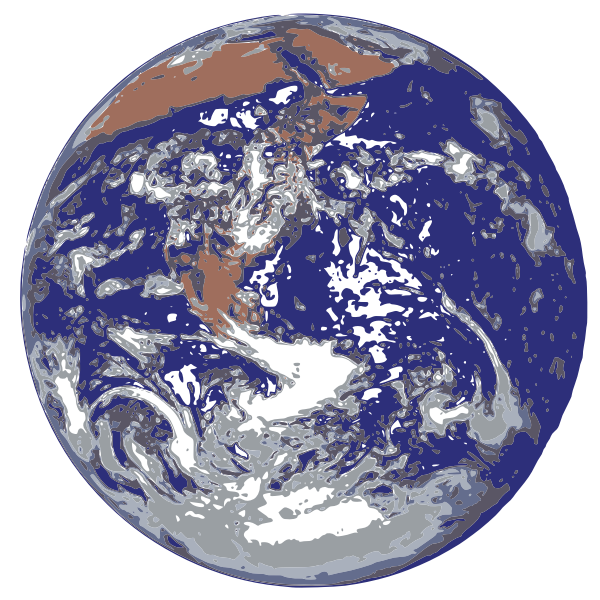 SVG Earth from space vector clip art