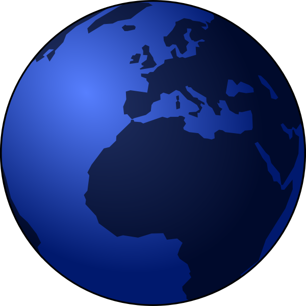 SVG Earth globe at night vector image