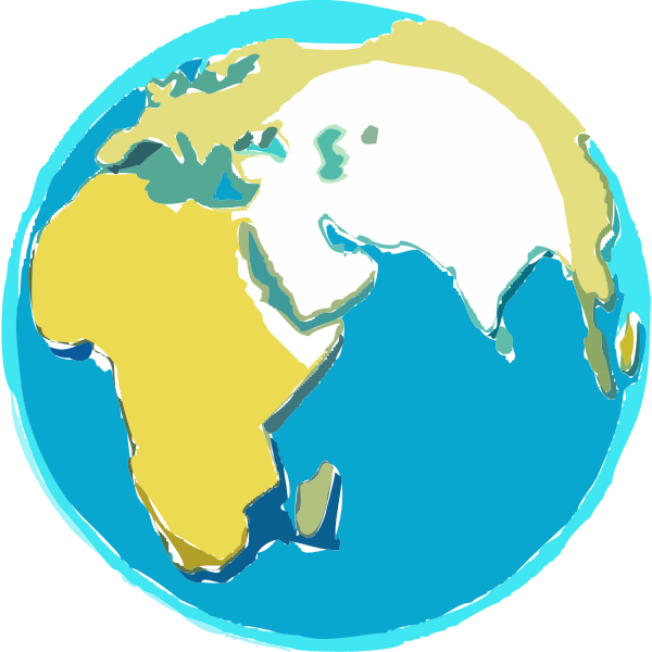 SVG Earth globe sketch