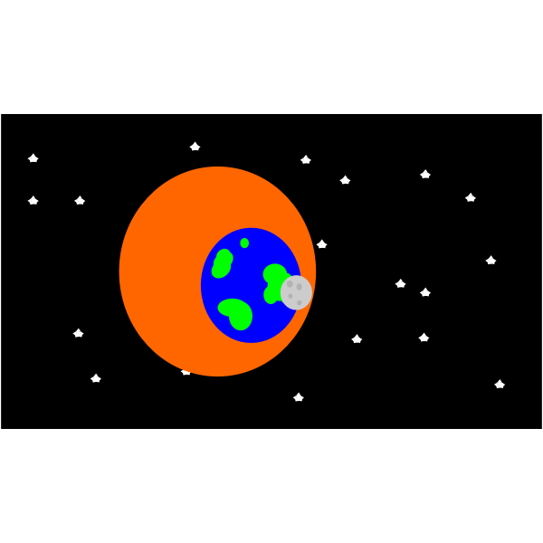 SVG Earth in space vector image