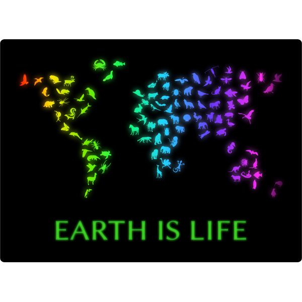 SVG Earth Is Life Illustration