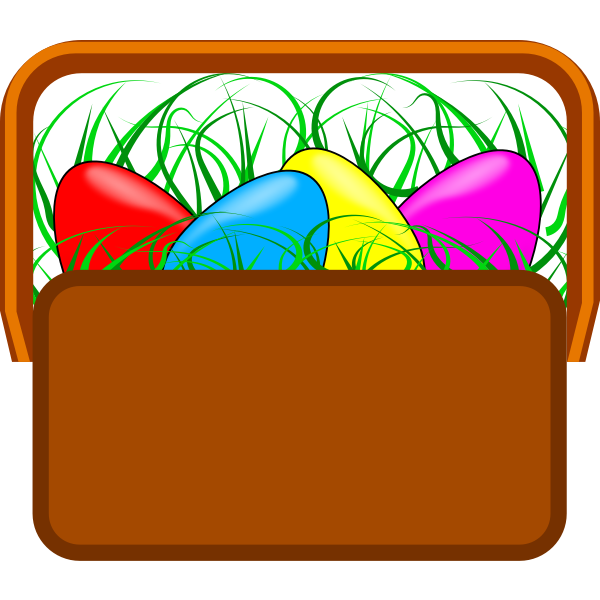 SVG Easter basket vector drawing