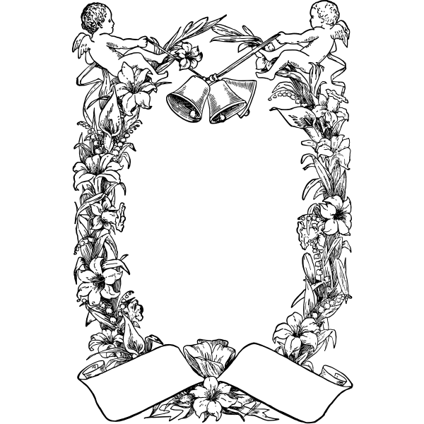 SVG Easter bell frame