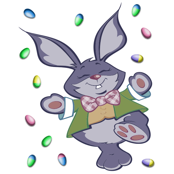 SVG Easter bunny and eggs