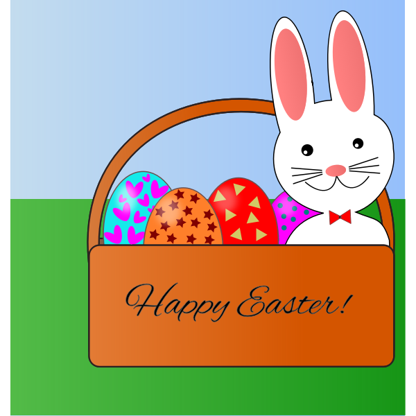SVG Easter Bunny Basket remix