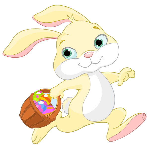 SVG Easter bunny running