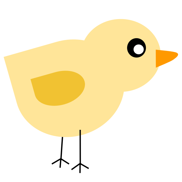 SVG Easter chick vector image