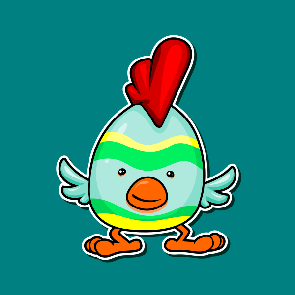 SVG Easter chicken