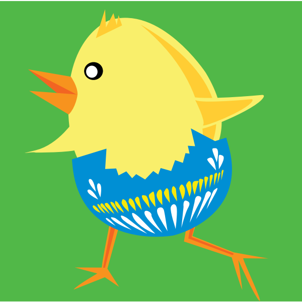 SVG Easter chicken vector graphics
