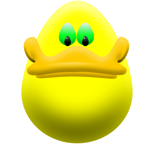SVG Easter egg duck vector clip art
